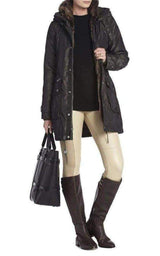 Taylor Fur Trimmed Anorak Jacket BCBGMAXAZRIA