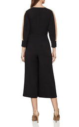 Zip-front Cropped Wide Leg Jumpsuit BCBGMAXAZRIA