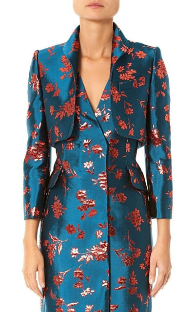 Floral Cropped Bolero Jacket Carolina Herrera