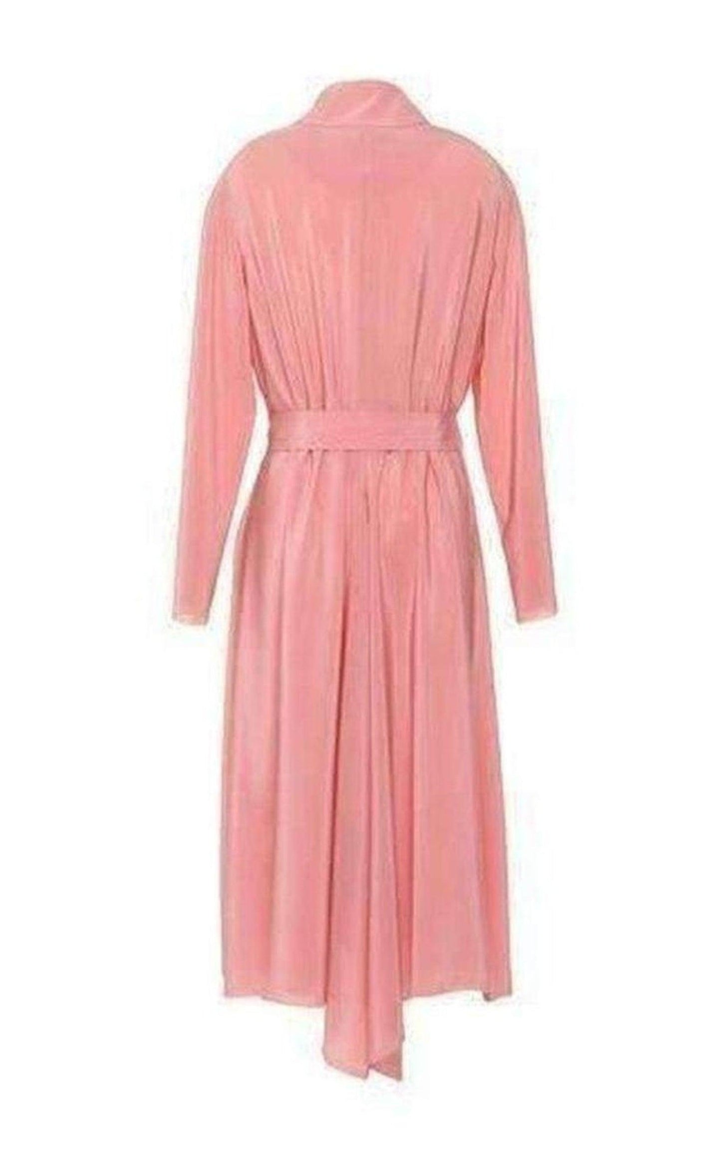 Pink Silk Georgette Trench Coat Cedric Charlier