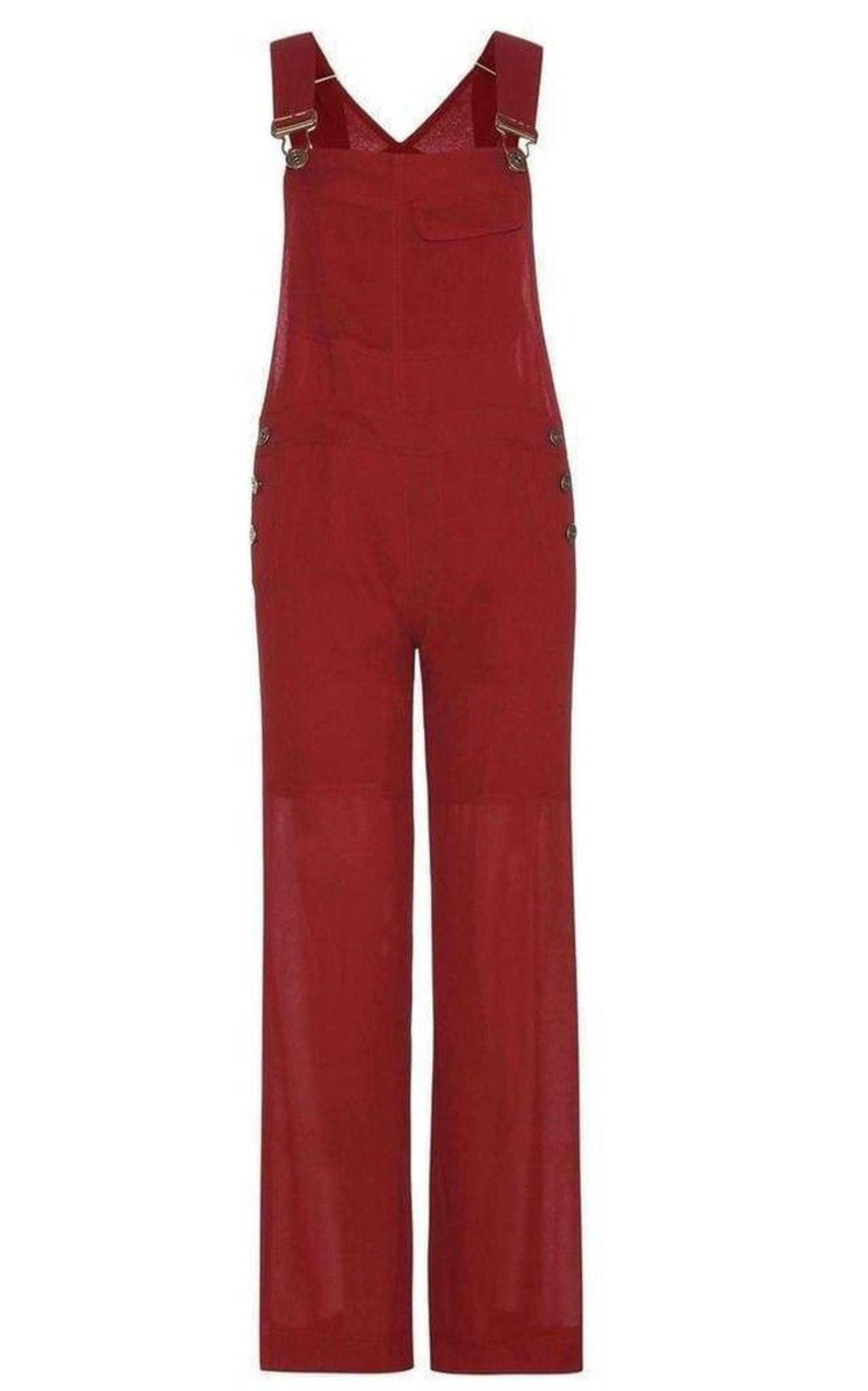 Burgundy Cheer Panel Jumpsuit Chloe