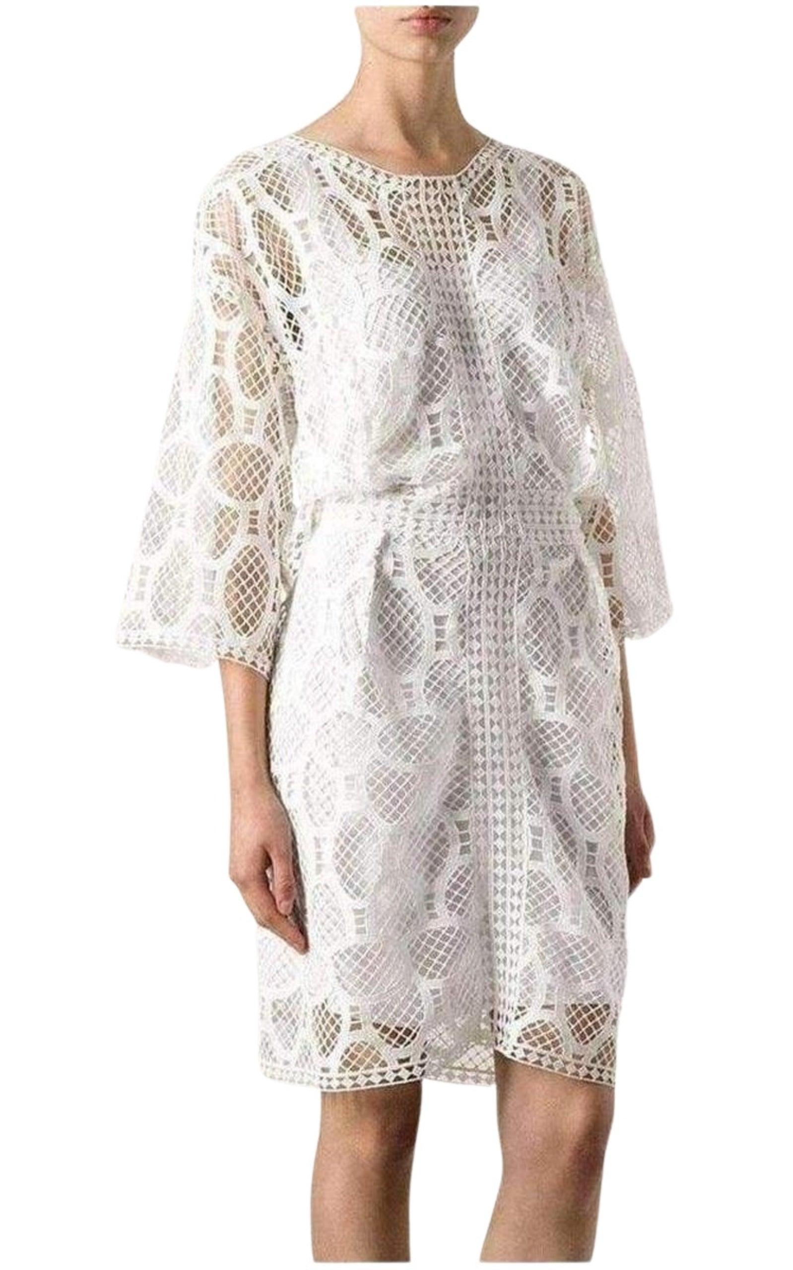 Crochet Lace Cotton Dress Chloe