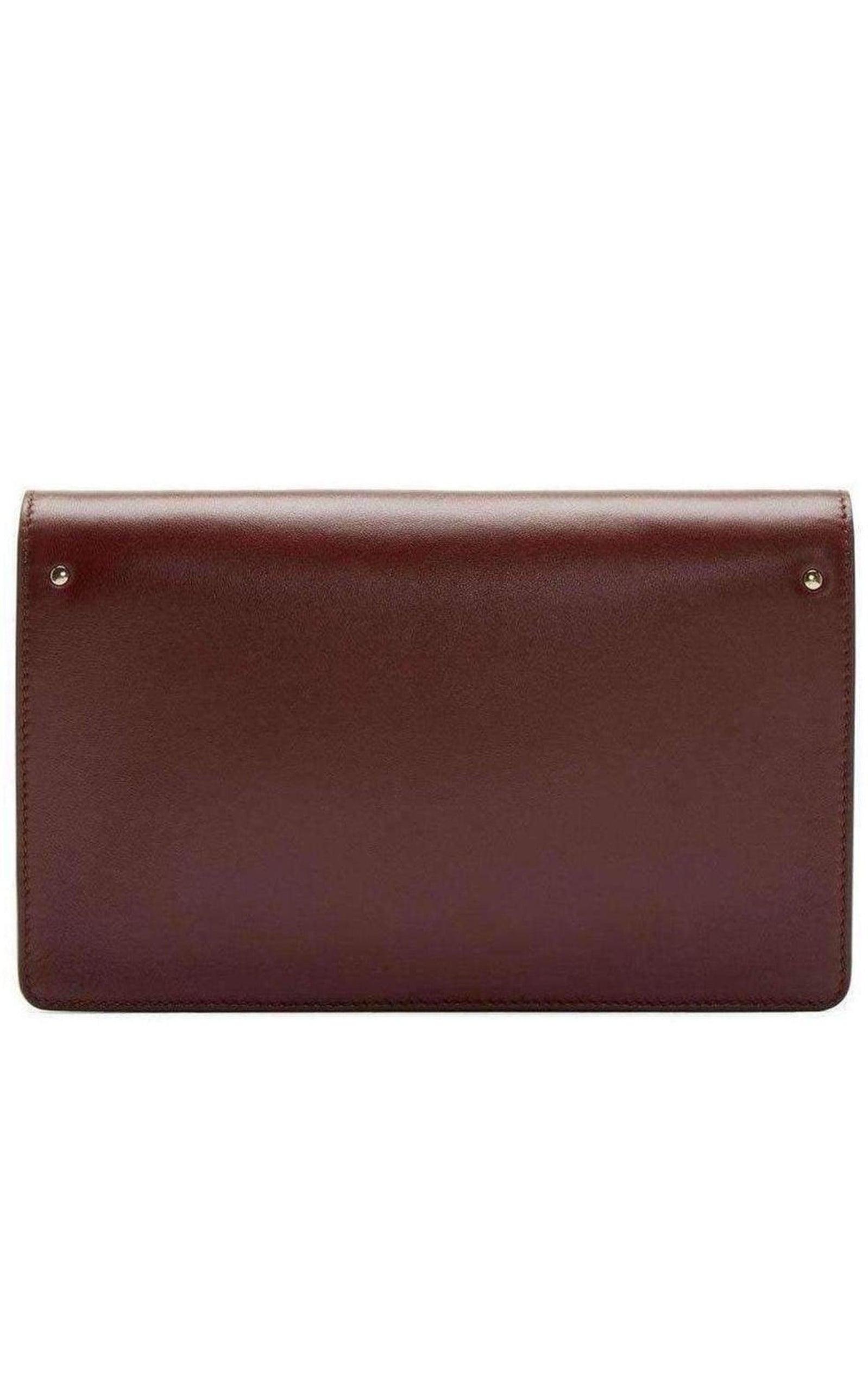 Gabrielle Burgundy Leather Clutch Chloe