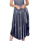 Vertical Stripe Midi Dress Chloe