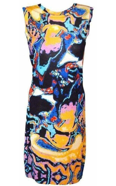 All Over Brain Sleeveless Silk Knit Dress Christopher Kane