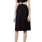 Black Daisy Cut-Away V-Neck Dress Christopher Kane