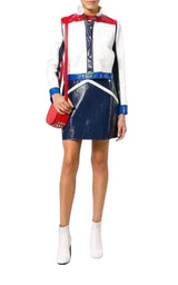 Blue Rangers Vinyl Mini Skirt Courreges