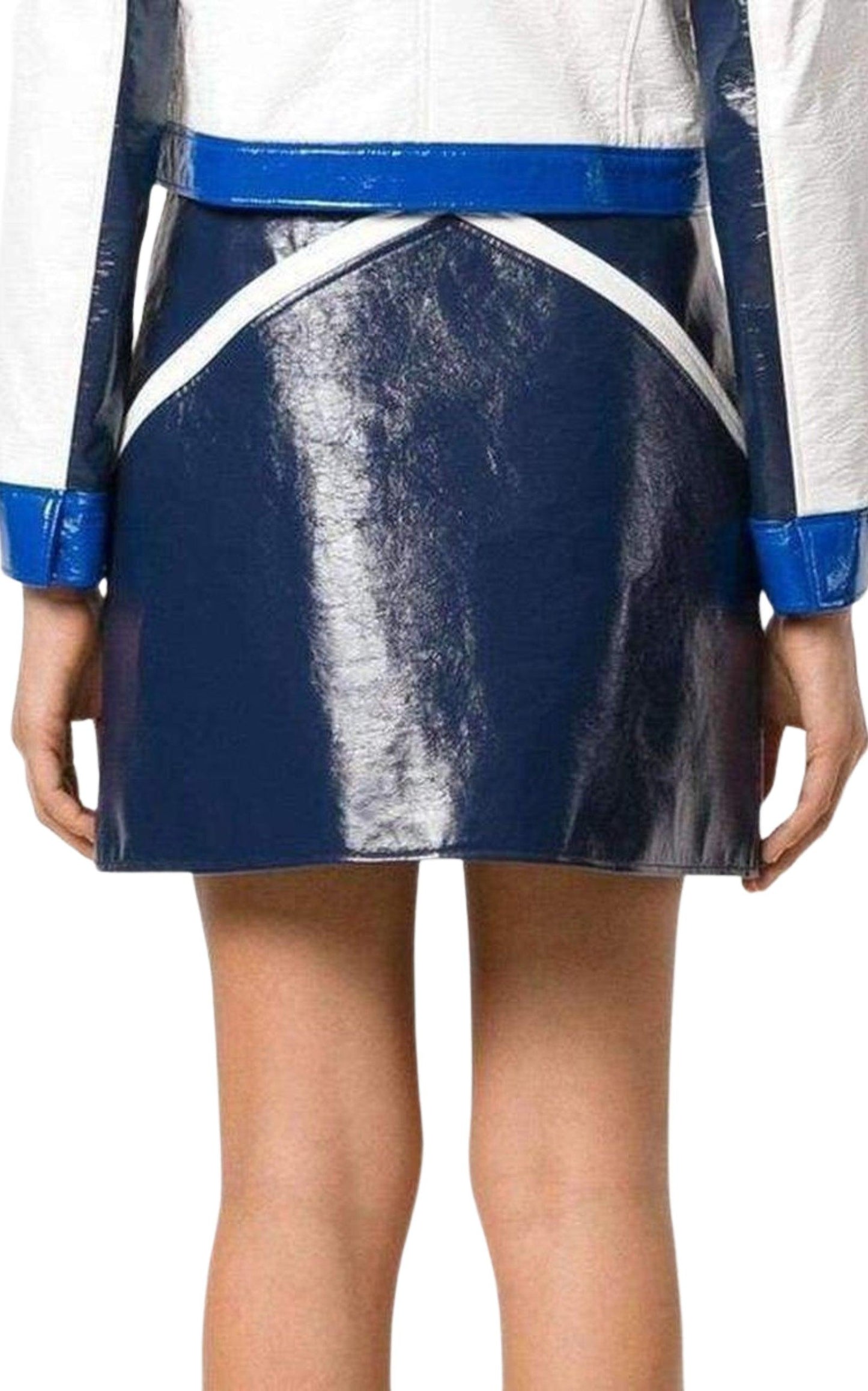 Blue Rangers Vinyl Mini Skirt Courreges