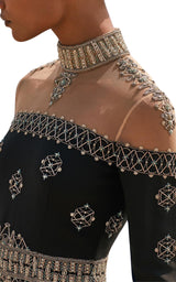 Black Beaded Silk Dress Cucculelli Shaheen