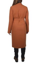 Belted Wool Blend Long Coat Cult Moda