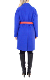 Blue Belted Wrap Trench Coat Cult Moda