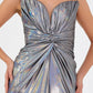 Cult Moda Silver Metallic Cocktail Dress