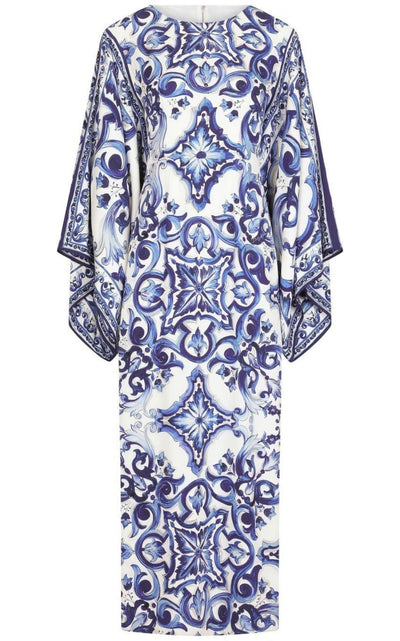 Scarf-print Silk Charmeuse Maxi Dress Dolce & Gabbana