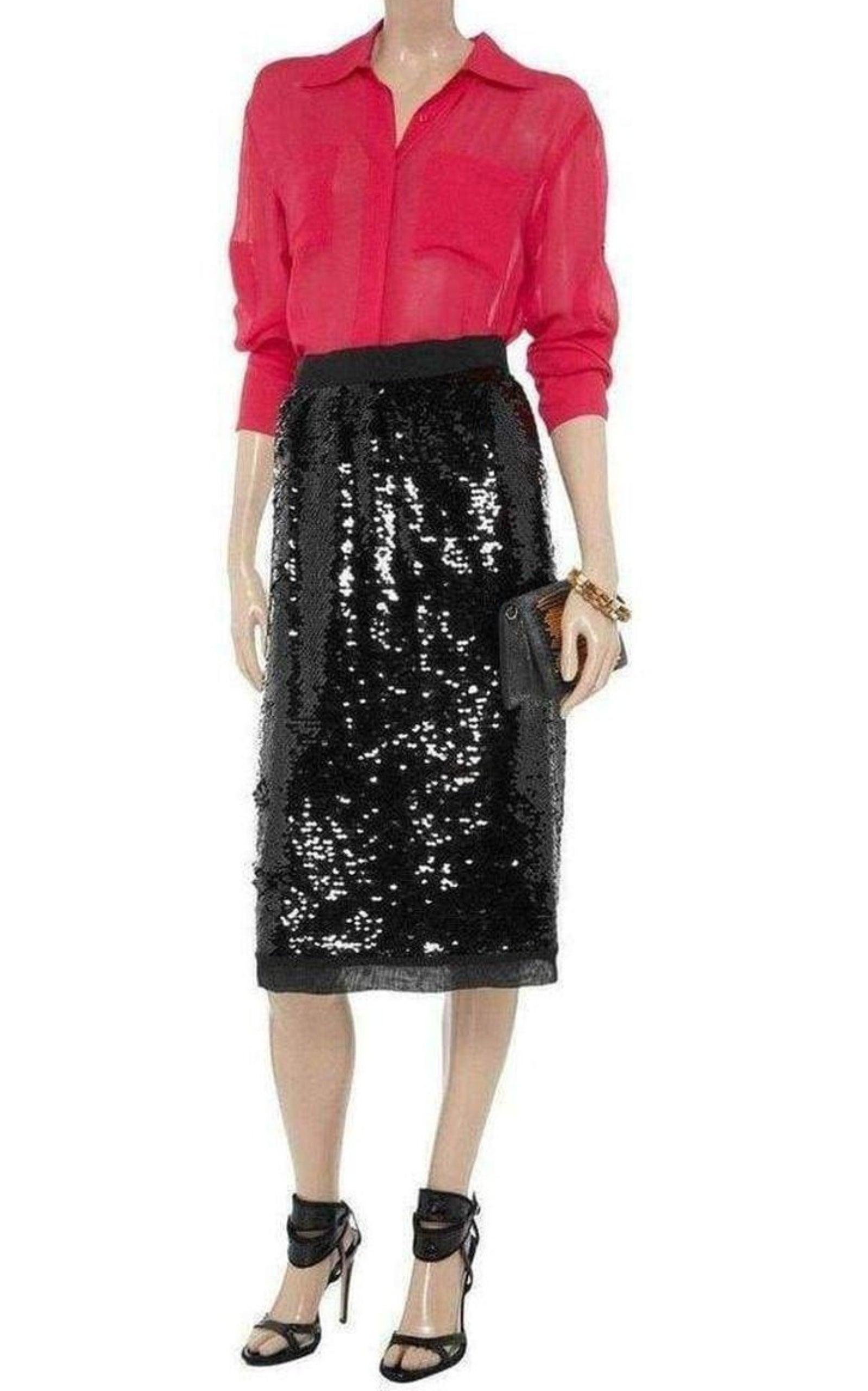 Sequin-Embellished Pencil Skirt Dolce & Gabbana