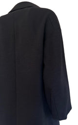 Black Cotton Three-Quarter Coat Dries Van Noten