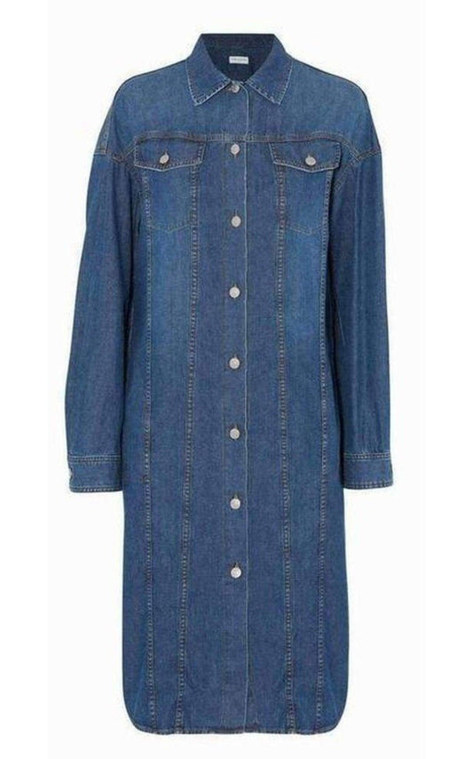 Doralie Blue Denim Shirt Dress Dries Van Noten