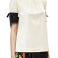 Embellished Sleeve Cotton Blend Top Dries Van Noten