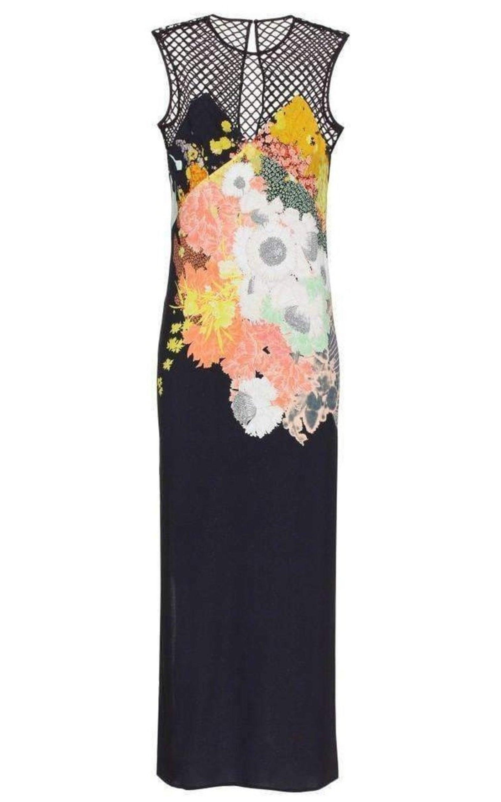 Mesh-Yoke Maxi Dress Dries Van Noten