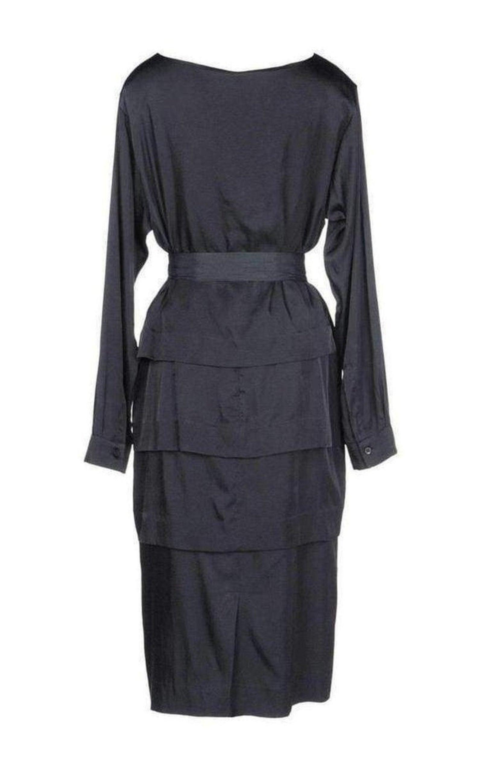 Navy Cotton Blend Layered Dress Dries Van Noten