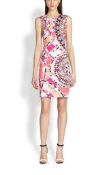 Signature Print Sheath Cotton Dress Emilio Pucci