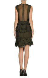 Silk Lace Ruffled Dress Emilio Pucci