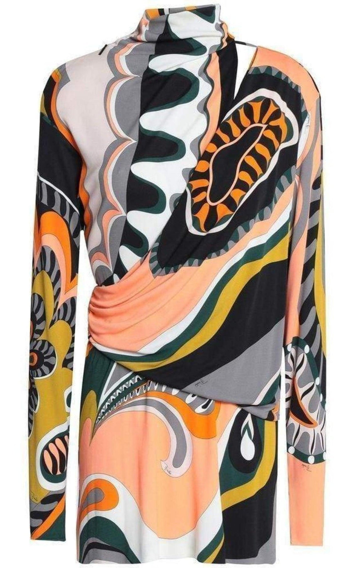 Wrap-effect Cutout Top Emilio Pucci