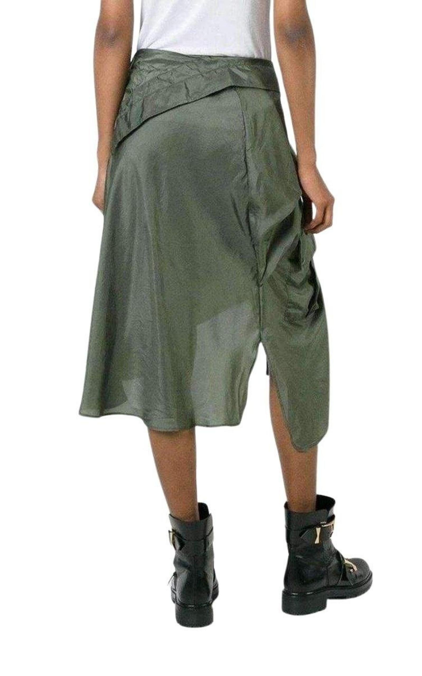 Shirt Style Asymmetric Silk Skirt Faith Connexion