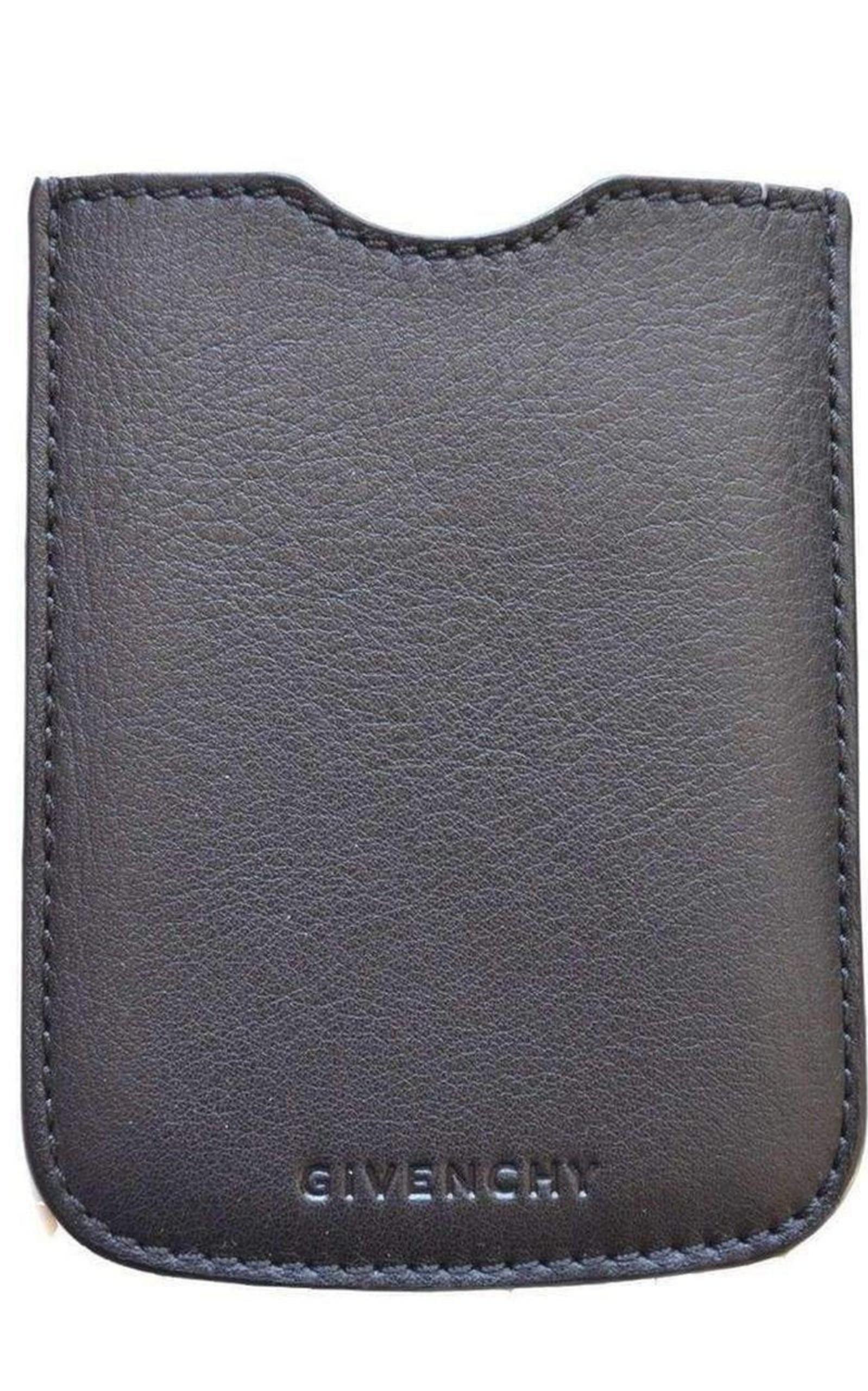 Givenchy Black Leather Phone or Credit Card Case Givenchy