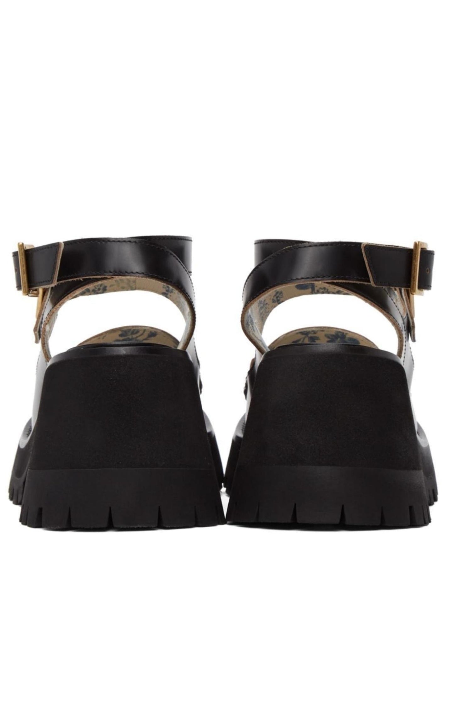 Gucci Black Horsebit Platform Sandals