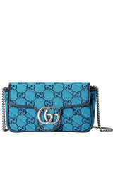 Blue GG Marmont Blue Super Mini Bag Gucci