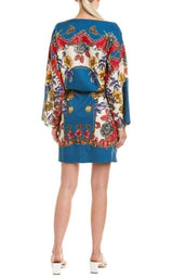 Boudoir Printed Wool-Twill Kaftan Dress Gucci