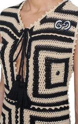 Gucci Crochet-knit Cotton Short Dress