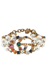 Crystal Double G Bracelet Gucci