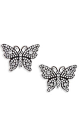 Crystal Embellished Butterfly Earrings Gucci