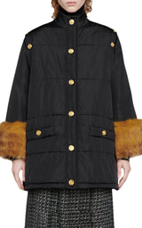 Detachable Sleeves Padded Jacket Gucci