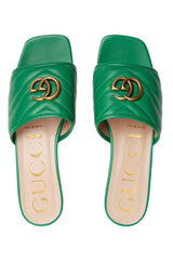 Double G Leather Sandals Gucci