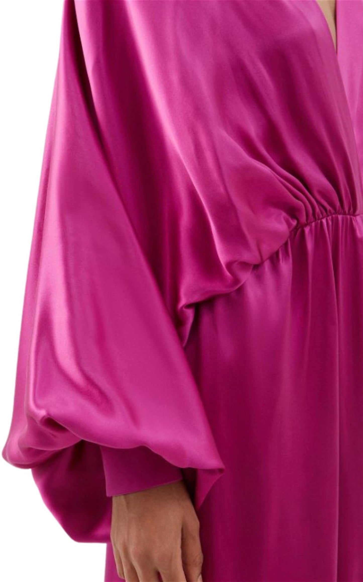 Draped Silk-blend Satin Gown Dress Gucci