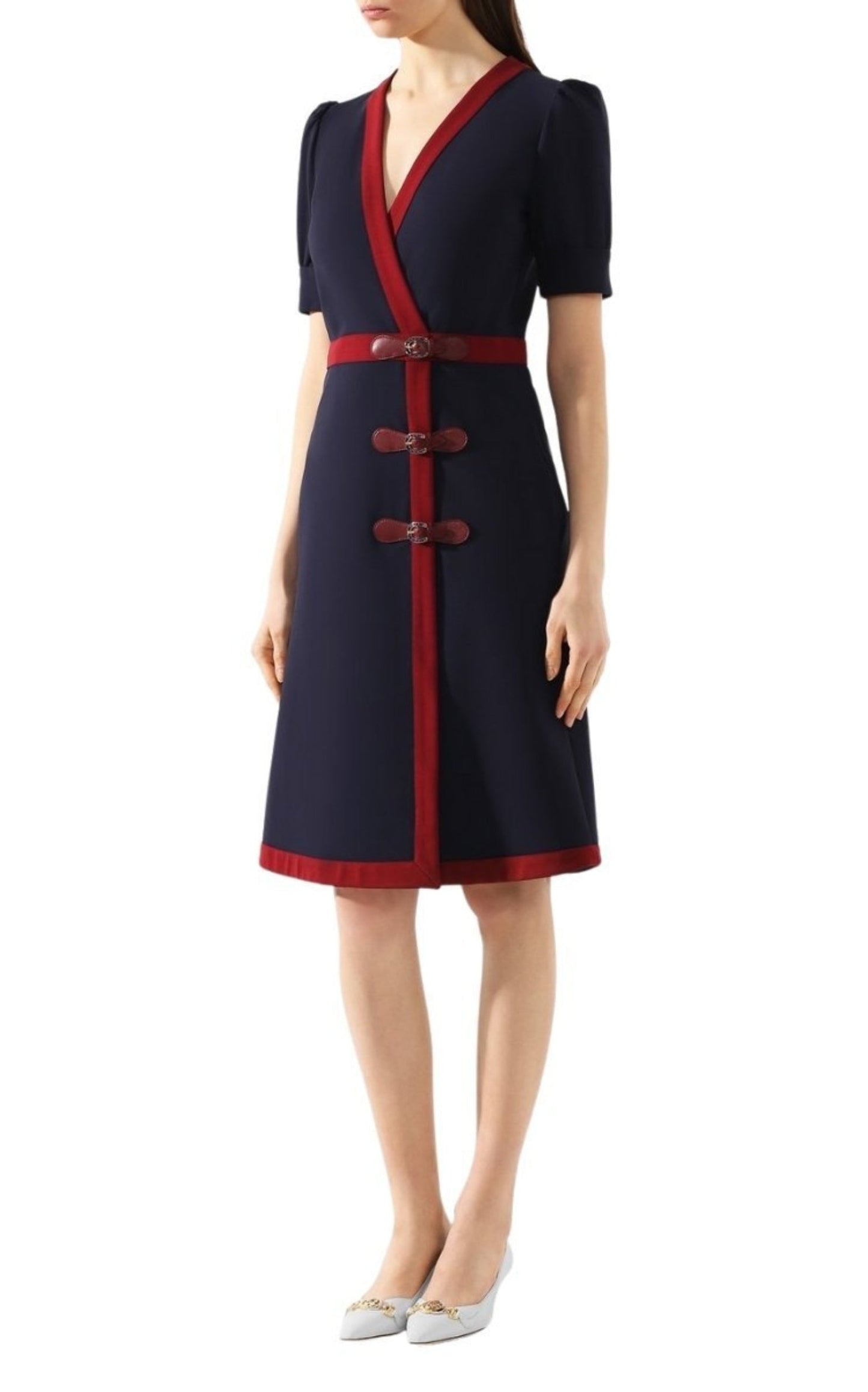 Gucci Fitted Navy Blue Dress