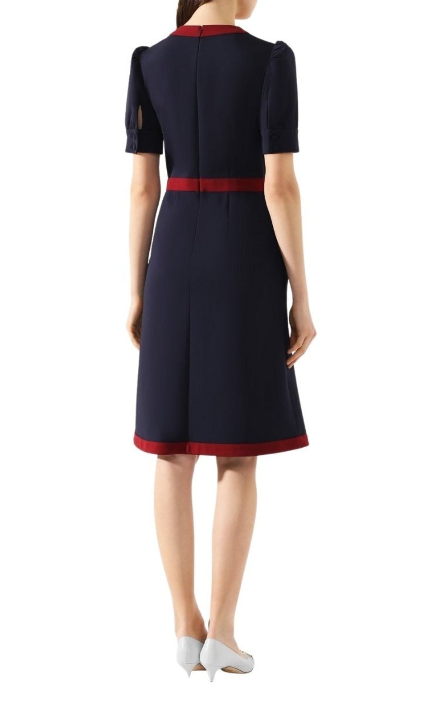 Gucci Fitted Navy Blue Dress