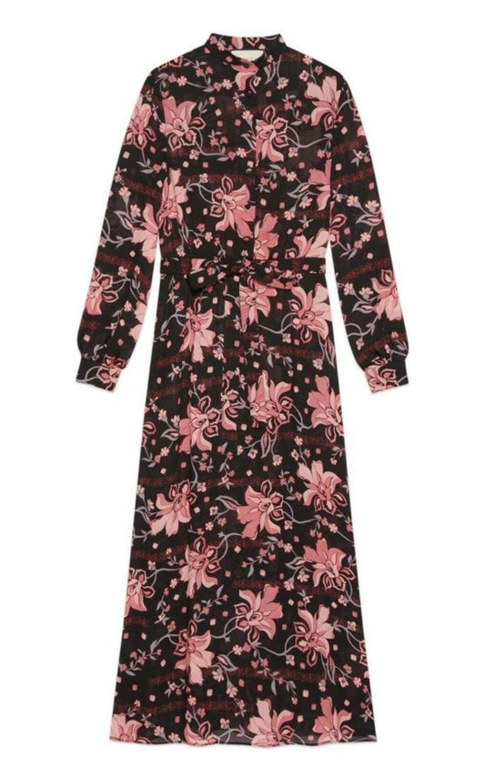 Floral-print Long Dress Gucci