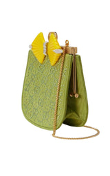 Gucci GG Moire Fabric Handbag with Bow and Crystals - Runway Catalog