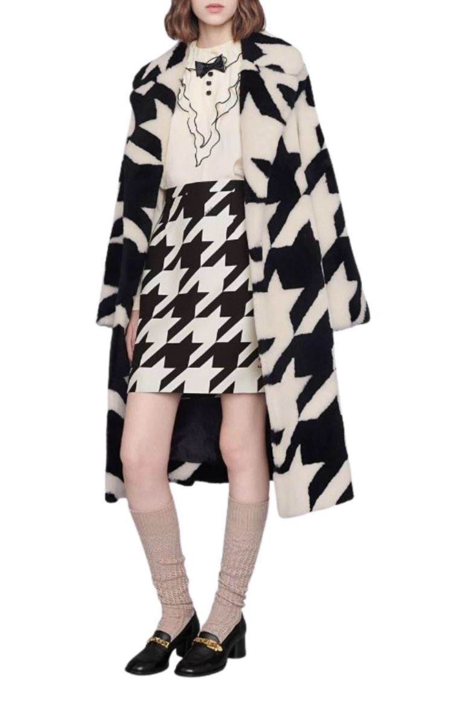 Houndstooth Mini Skirt Gucci