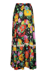 Ken Scott- Print Viscose Skirt Gucci