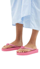 Pascar GG Platform Flip Flop In Pink Gucci