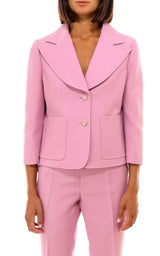 Pink Silk and Wool Blazer Jacket Gucci