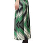 Pleated Chevron Print Silk Skirt Gucci