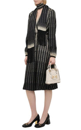 Printed Scarf Belted Wrap Dress Gucci