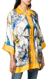 Printed Silk Kimono Shirt Gucci