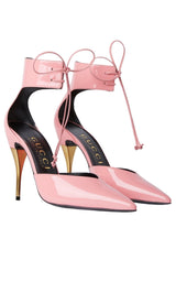 Gucci Priscilla Glossed-Leather Pumps in Pink - Runway Catalog