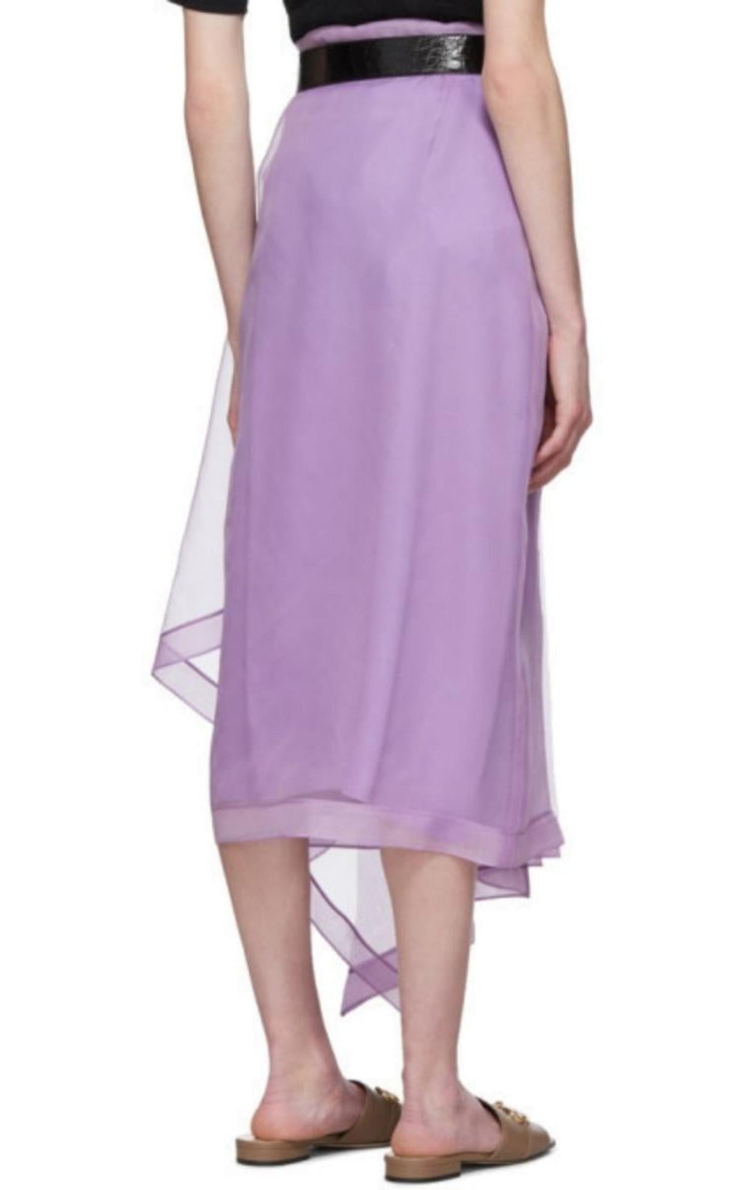 Purple Silk Organza Skirt Gucci